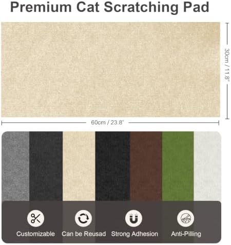 Small Cat Scratcher, 23.6x11.8 Cat Scratch Furniture Protector - Image 2