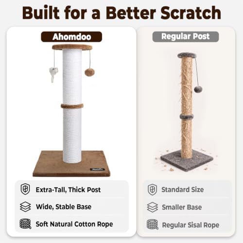 34-Inch Tall Cat Scratching Post - Image 5