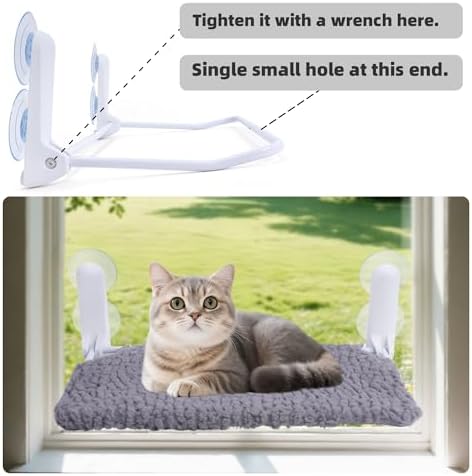 AIWIKIDE Cat Window Perch, Easy Install Bracket, Portable Wall Hammock - Image 3