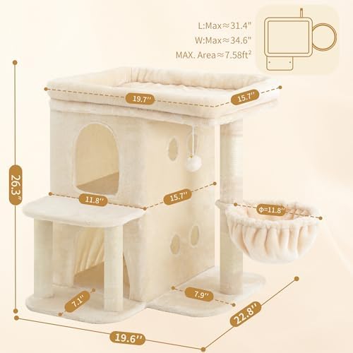 Heybly 26.3" Cat Tree for Large Cats - Image 3