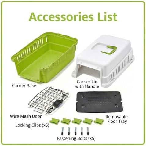 Hard-Sided Pet Carrier for Cats and Small Dogs, Portable Plastic Crate for Vet - Image 4