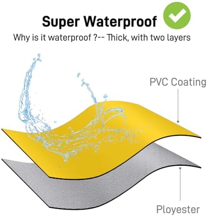 Waterproof Apron with Comfortable Adjustable Bib Rubber Vinyl Dishwasher Heavy - Image 2