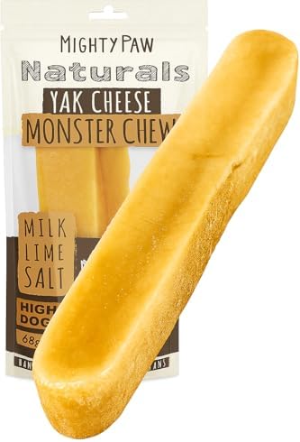 Mighty Paw Yak Cheese Chews for Dogs, Monster Size, All-Natural, 1 Pack by MightyPaw