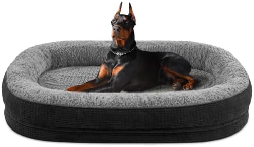 JOEJOY Orthopedic Dog Bed for Extra Large Dogs, XXL Egg-Crate Memory Foam Pet by JOEJOY
