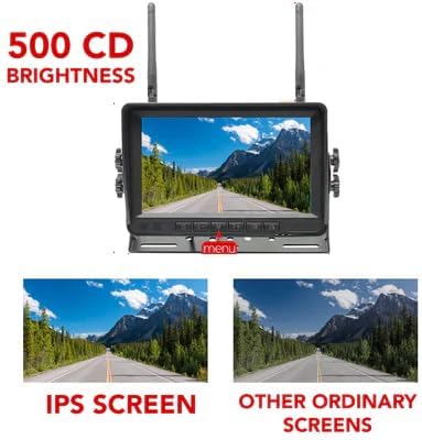 FalconEye Electronics 2nd Generation 200-300Ft Wireless Range Backup Camera for Trucks, Fleets. HD, 7inch LCD (3 Cam System)