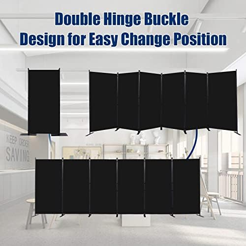 Room Divider 6 Panel-204''Wide, 6FT Room Dividers and Folding Privacy Screen - Image 5