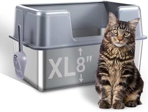 Stainless Steel Cat Litter Box by ZOZOO