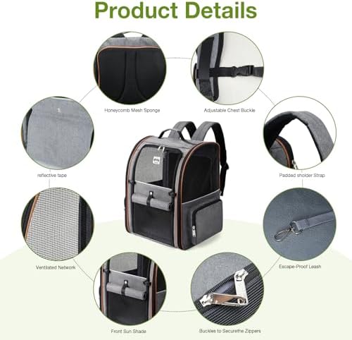 Extra Large Cat Backpack Carrier Expandable Pet Carrier Backpack - Image 6