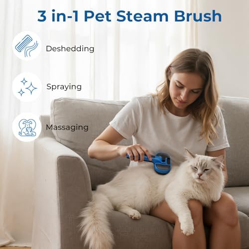 Pecute Self-Cleaning Steam Dog Cat Brush - Image 2