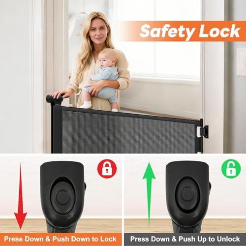 70 Inch Wide Retractable Baby Gate - Image 4