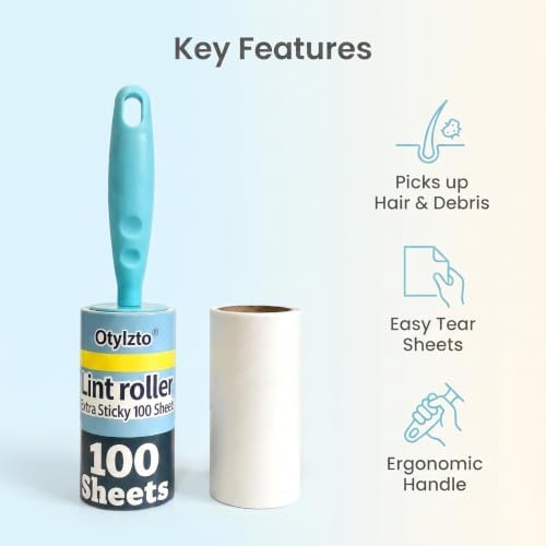 Otylzto 600 Sheets Extra Sticky Lint Rollers - Image 5