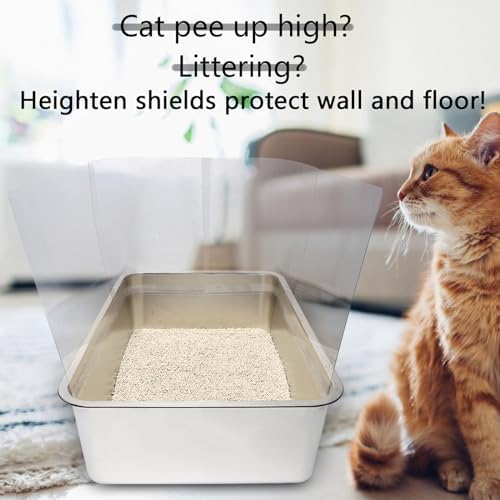 YOILES 12PCS Cat Litter Box Pee Shields, Transparent Easy Clean Splash Guard - Image 6
