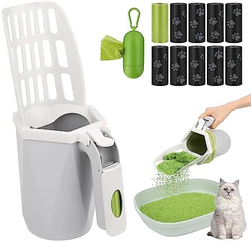 MYPIN Cat Litter Scooper with Holder, Large Capacity Portable Cat Scooper by MYPIN