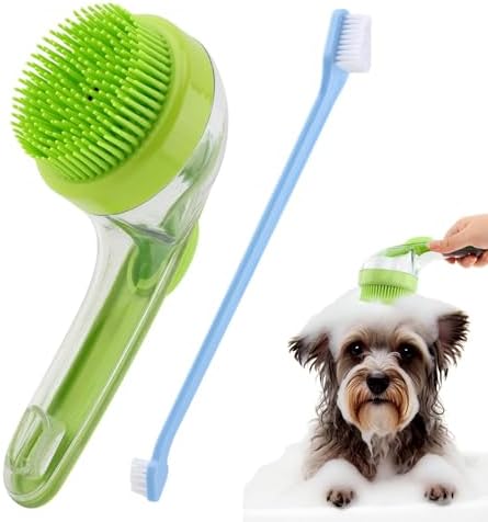 Pet Bath Brush, 2 in 1 Dog Bath Brush by HONUTIGE%E7%AB%8B%E5%8D%B3%E8%B4%AD%E4%B9%B0