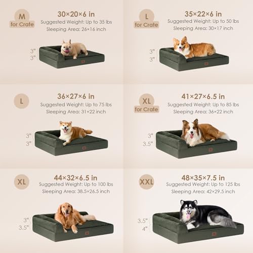 EHEYCIGA Memory Foam Dog Bed Large Size Dogs, Orthopedic Dog Bed Large - Image 2