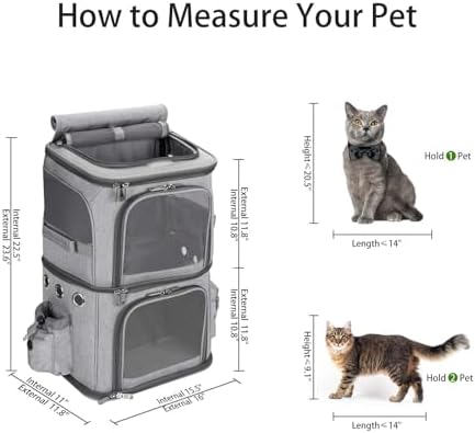 HOVONO Double-Compartment Cat Backpack Carrier - Image 6