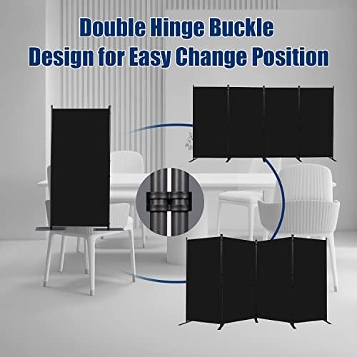Room Divider 4 Panel-136''Wide, 6FT Room Dividers and Folding Privacy Screen - Image 5