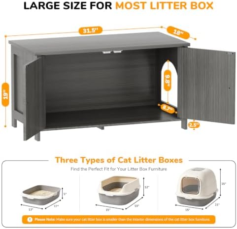 Cat Litter Box Enclosure Furniture Dog Proof - Image 3