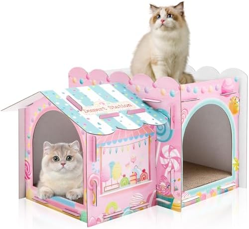 2 Story Cardboard Cat House by Lineshading