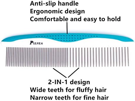 Pet Comb for Dogs and Cats, Stainless Steel Teeth Detangling Grooming Comb - Image 3