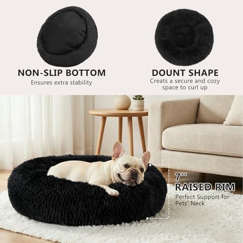 MIXJOY Orthopedic Dog Bed Comfortable Donut Cuddler Round Pet Beds Ultra Soft - Image 2