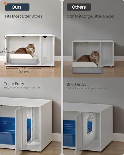 SONGMICS HOME Cat Litter Box Enclosure, Tool-Free Assembly - Image 5