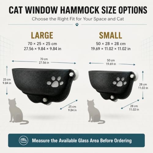 Cat Car Window Hammock with Soft Pad, Cat Car Window Seat，Gray：Large - Image 6