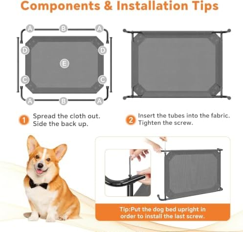 Simple Trending Raised Dog Bed for Large Dogs, Waterproof XL Dog Cot - Image 7