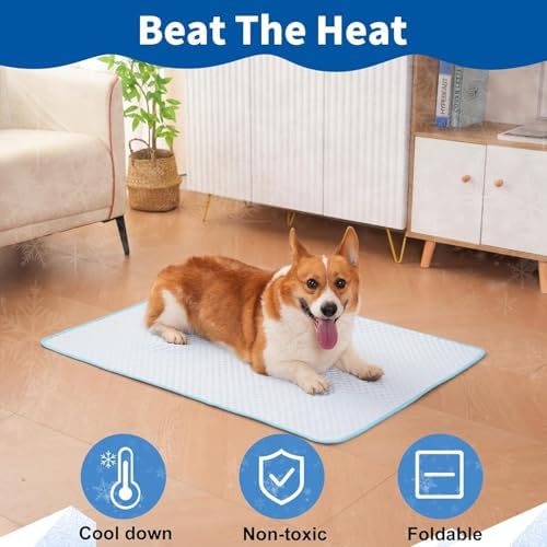 Cooling Mat for Dogs, Thick & Double-Sided Dog Cooling Mat, Self-Cooling Dog Bed - Image 4