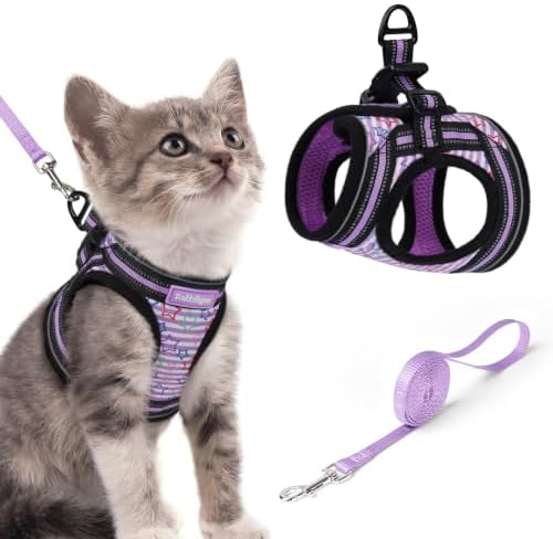 rabbitgoo Cat Harness and Leash Set, Step-in Soft Vest, Stars & Stripes by rabbitgoo