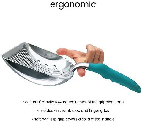 DuraScoop® Premium Multicat Cat Litter Scoop | Solid Metal | Litter Box Tray - Image 3