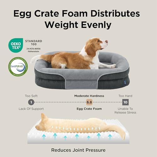 Bedsure XLPro 360°Oval Bolster Orthopedic Dog Beds Large Sized Dog - Image 4