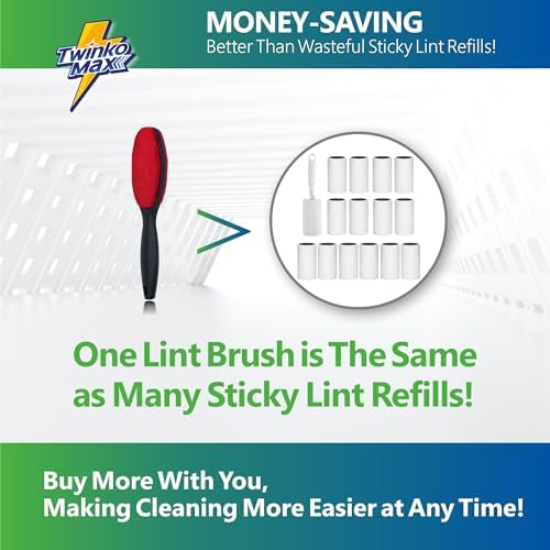 Twinko Max Lint Brush for Pet Hair, Reusable Lint Remover for Clothes - Image 7