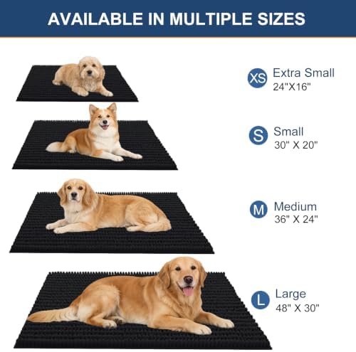 OLANLY Dog Door Mat for Muddy Paws 40x32, Ultra-Absorbent Chenille Mud Mat - Image 2