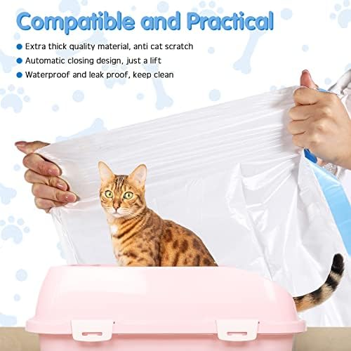 Harloon 100 Count 25" x 16" Cat Litter Box Liners Waste Drawer Drawstring - Image 5
