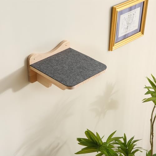 SHENGOCASE 9.8" x 9.8" Solid Wood Wall Mounted Large Cat Steps - Image 5