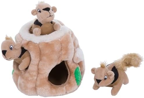 Outward Hound Hide-A-Squirrel Plush Squeaky Dog Toy by OutwardHound