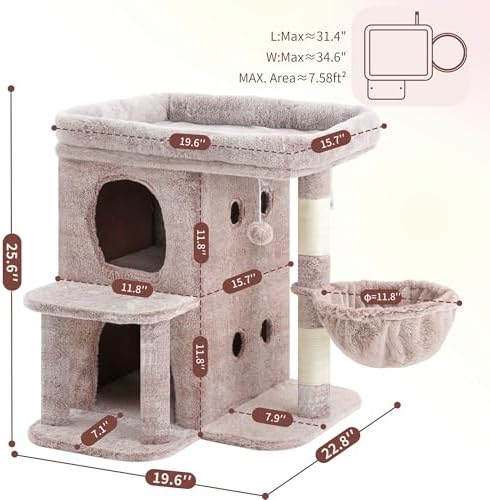 Heybly 25.6" Cat Tree for Large Cats - Image 4