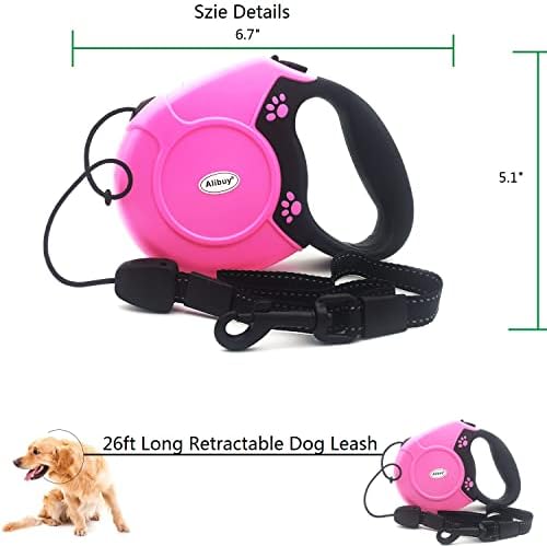 Retractable Dog Leash 26ft, 360° Tangle-Free Long Cord Pets Puppy Walking - Image 6