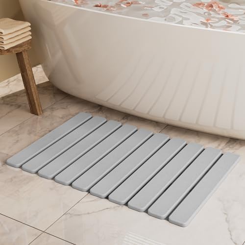 Foldable Stone Bath Mat, Diatomaceous Earth Stone Drying Mats by SummerKiss