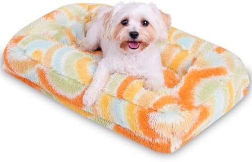 Calming Soft Donut Dog Bed, Cuddler Warming Cozy Cat Beds by HiiARug