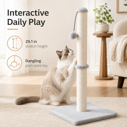 Dimaka Tall Cat Scratching Post Tree Scratcher - Image 5
