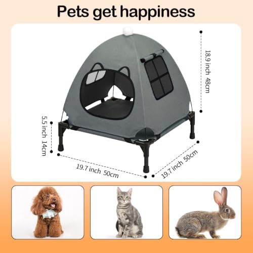 Anti-Anxiety Open Elevated Pet Hammock Bed Tent House - Image 3