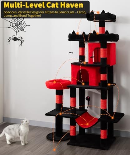 Gothic Cat Tree, 71 Inch Heavy Duty Cat Trees - Image 6