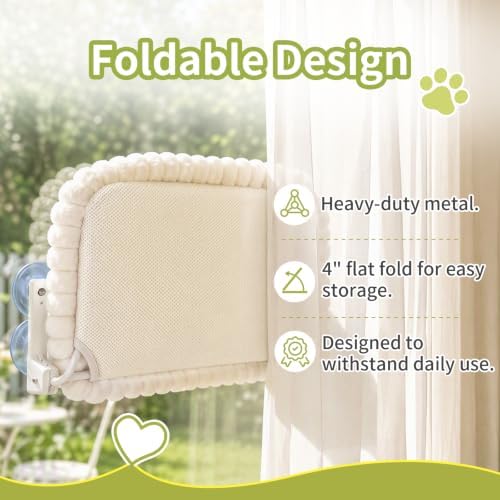 Foldable Cat Window Hammock Foldable Cordless Cushion Bed - Image 3