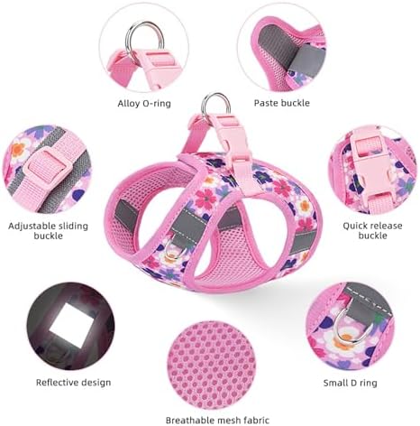 Small Dog Harness with Leash No Pull Step in Reflective Harness - Image 4