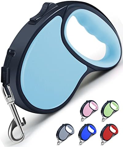 Retractable Dog Leash 16Ft/5M for Small Medium Dogs, Light Blue by Slognny