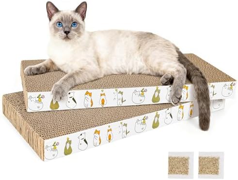 PatiencET 2 Pack Cardboard Cat Scratcher Pad by patiencET