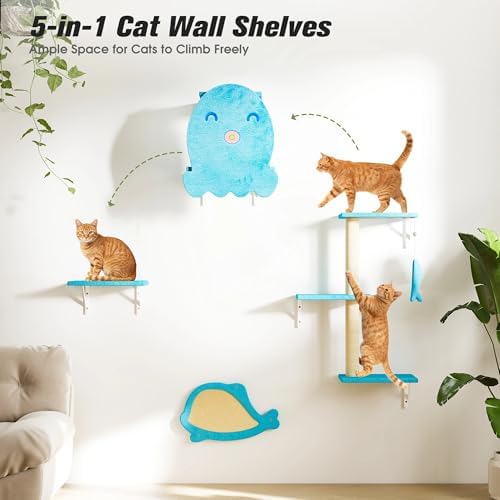 5 Pcs Wall-Mounted Climber Set, Wood Indoor - Image 3