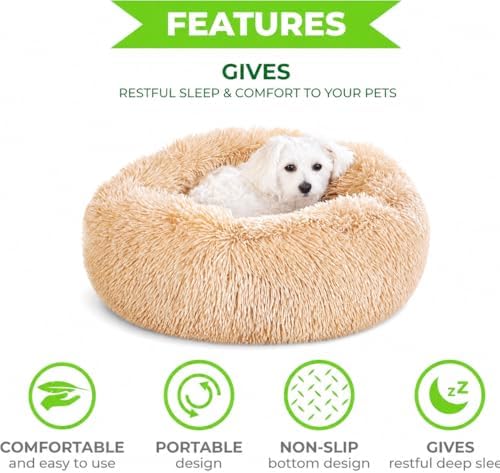 Whiskers & Friends Cat Beds for Indoor Cats & Small Dog, Fluffy Cat Bed - Image 3